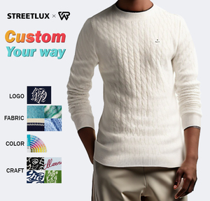 <b>Woolen</b> Rib Pullover <b>Sweater</b> Vintage Custom Long-sleeved Knit <b>Sweater</b> Flag Profile Knit <b>Sweater</b> Ugly - Product Image 1