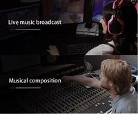 Console de mixage professionnelle 8 canaux avec amplificateur de puissance, contrôleur audio numérique DJ avec écho USB pour scène