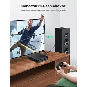 Câble audio numérique Toslink à fibre optique Ugreen 3M, diamètre 4 mm, couleur noire, transmission audio haute vitesse pour home cinéma S - Product Image 3