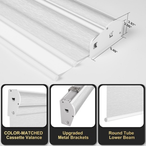 من المصنع مباشرة ليلًا ونهارًا ظلال دوارة يدوية مزدوجة الطبقة مع قماش تعتيم واقي من الشمس - Product Image 5