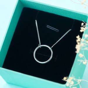 Thời trang đồ trang sức 925 Sterling Bạc Vòng Tròn Mặt Dây chuyền vòng cổ hình học Vòng Tròn Mặt dây chuyền vòng cổ - Product Image 4