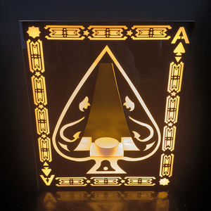 Ace Spades VIP Bouteille Display Racks LED Sign Service Letter Board Presenter Square Spades for Luxury Wine Spirit <span class=keywords><strong>Presentation</strong></span> - Product Image 4