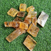 Pierre brute en calrite jaune naturelle, 1 pièce, cristal, taillée, décoration pour la maison, vente en gros