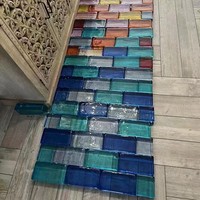 Mur translucide de briques de verre creuses pour la couleur faite sur commande extérieure d'intérieur d'ornement 190*190*80MM