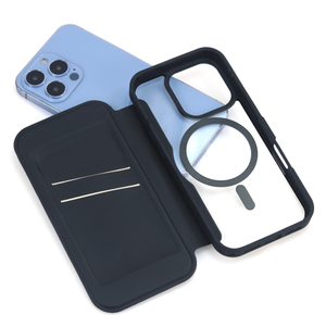 เคสหนังแบบพับบางเฉียบพร้อมแม่เหล็กในตัวสำหรับ <span class=keywords><strong>iPhone</strong></span> 16 Pro Max, ป้องกันเลนส์ยกสูง, เคสโทรศัพท์แบบกระเป๋าสตางค์ - Product Image 3