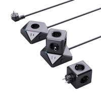 Prise d'interrupteur d'alimentation en cube standard CE nouveau design 5 prises CA 2 USB-A 2 TYPE-C PD 67W charge rapide cordon étendu évalué à 16A