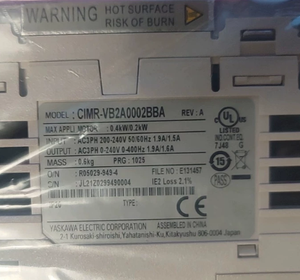 Convertidor de Frecuencia de CA Universal Compacto Serie V1000, IP20/NEMA 1, 0.1-18.5 KW, CIMR-VB4A0004BBA/CIMR-VC4A0005HAA - Product Image 2