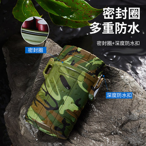 Étui à cigarettes rechargeable portable avec briquet intégré, design étanche pour usage extérieur, style camouflage, lot de 20 - Product Image 5