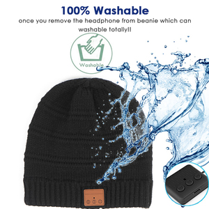 Sombrero de punto con auriculares inalámbricos Unisex, gorro de invierno con micrófono inteligente y música personalizado, cálido, Bt, con auriculares, novedad de <span class=keywords><strong>2022</strong></span> - Product Image 4