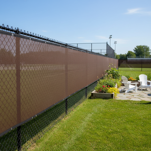 Clôture de jardin marron pour la protection de la vie privée - <span class=keywords><strong>Filet</strong></span> pare-<span class=keywords><strong>vent</strong></span> en HDPE pour jardin et <span class=keywords><strong>terrasse</strong></span>, résistant aux UV, 95 % de blocage - Product Image 1