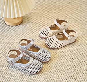 <span class=keywords><strong>Sandalias</strong></span> de bebé de ganchillo para niñas 2025, zapatos de verano con diadema de punto para niños pequeños, zapatos de playa de tejido abierto para niñas de estilo coreano - Product Image 2