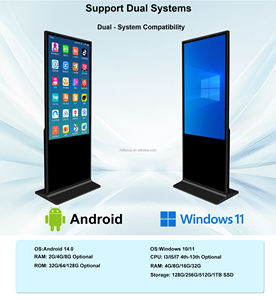 จอแสดงผลแบบตั้งพื้นขนาด 49 55 65 86 นิ้ว พร้อม Wifi ระบบแอนดรอยด์ สำหรับโฆษณาแบบอินเทอร์แอคทีฟ - Product Image 5