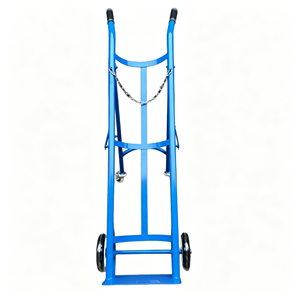 1. Chariot robuste en acier pour bouteille de gaz simple avec chaîne de sécurité et roues pneumatiques pour le soudage - Product Image 1