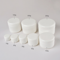 Pot en plastique transparent rond vide en PP pour crème capillaire, 10g, 20g, 30g, 50g, 100g, 150g, 200g, 250g, vente en gros