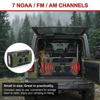 Radio de Emergencia Recargable Portátil de 5000 mAh con Carga Rápida, Alarma SOS, Ayuda Humanitaria, Calidad Confiable