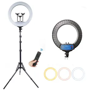 Remote Contol 18 Inch Widescreen High Brightness 10 Level Photographer Light Ring Light With Stand For Make Up Vedio Live