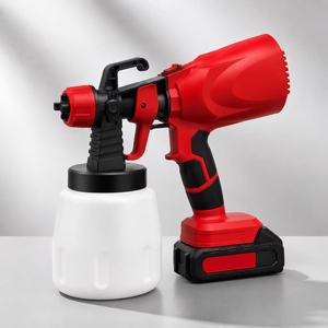 Pistolet à peinture sans fil 21V 180W HVLP <span class=keywords><strong>avec</strong></span> réservoir de 800 ml et 5 tailles de buses pour le bricolage à domicile et le <span class=keywords><strong>jardin</strong></span> - Product Image 1