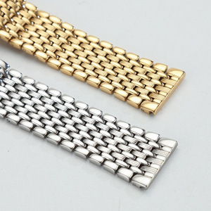 Correa de Reloj Upro de Lujo de Acero Inoxidable con 9 Eslabones, Correa de Metal Sólido con Cierre de Mariposa de Doble Presión, 18 20 22 24 mm para Hombre y Mujer - Product Image 3