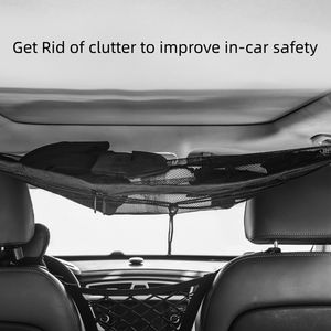 Plafond universel de voiture Sac filet de rangement en polyester pour porte-bagages - Product Image 3
