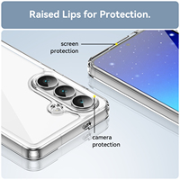 Étui pour Samsung Galaxy S24 Ultra, S23 Ultra, coque en silicone transparente antichoc en TPU, protection pour Samsung S25 S24 FE Ultra Plus S26