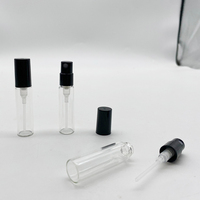 Flacon de parfum miniature en verre transparent de qualité supérieure, emballage de parfum multi-tailles, emballage cosmétique, conteneur