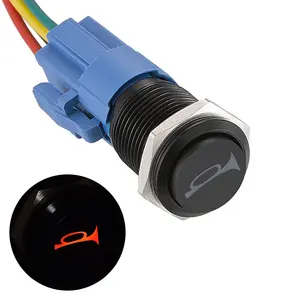 Cheap 16mm 12V Momentary Speaker Horn Push Button Toggle Switch 0.63" Mounting Hole 1NO1NC SPDT Push Button Switch Lactching