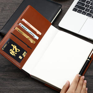 Custom Company A5 B5 Notebook classico nero in pelle PU Business Planner con stampa stile cartonato in finta pelle - Product Image 2