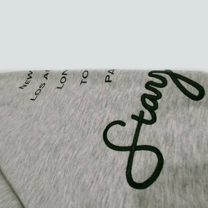 <span class=keywords><strong>Pantaloni</strong></span> da jogging da <span class=keywords><strong>donna</strong></span> casual in pile <span class=keywords><strong>con</strong></span> stampa e ricamo, vita elastica, fronte piatto, traspiranti ed ecologici, <span class=keywords><strong>con</strong></span> polsini - Product Image 4