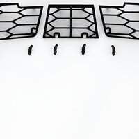 Grilles d'admission de pare-chocs avant en ABS pour NIO ES6 2023, kit 3 pièces avec clips