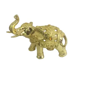 Gold Silver Elephant Figurine Charm Jewelry Quilt Pattern Tapestry Ornament Decor