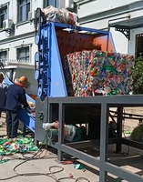 Machine à ouvrir les balles de bouteilles en PE pour le recyclage du plastique, équipement de brisage de balles