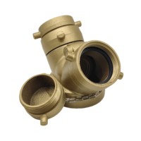 Raccord automatique pour arroseur de type Y en laiton, double entrée, pour la protection incendie des bâtiments