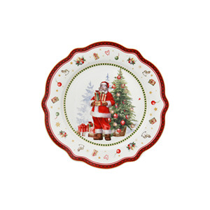 Lot <span class=keywords><strong>de</strong></span> 20 Assiettes et Bols en Porcelaine Fine Décoratifs Père Noël et Sapin pour Usage Domestique, Service <span class=keywords><strong>de</strong></span> Table <span class=keywords><strong>de</strong></span> Noël en Céramique Festif en Gros - Product Image 5