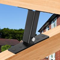 Hardware elevador de techo de cubierta de patio personalizado | Montaje de sillín ajustable de alta resistencia para conexión de poste y viga de pérgola