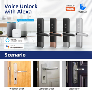 Liliwise Cerradura Inteligente Digital Tuya Smart Door <b>Lock</b> Biometric Fingerprint Handle Keyless Smart <b>Lock</b> for Airbnb Project - Product Image 4