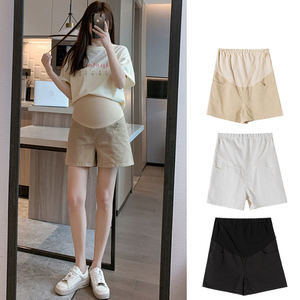 Mujeres embarazadas lavar pantalones cortos de mezclilla verano suelto ajuste Abdominal apoyo Casual maternidad ecológico transpirable cintura elástica mamá - Product Image 3