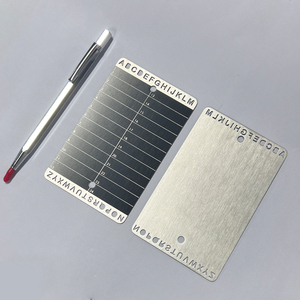Logotipo personalizado Steel Seed <span class=keywords><strong>Crypto</strong></span> Wallet Almacenamiento de respaldo 24 palabras clave Frase Almacenamiento Compatible Metal Cold Hardware Wallet - Product Image 6