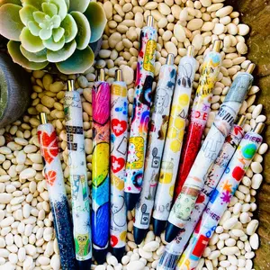 Assorted uv dtf Printer Hippie Floral Boho Pen Wrap Png, Rainbow Bundle Pen uv dtf Wraps