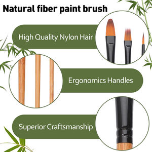 ชุดแปรงทาสีอะคริลิค BOMEIJIA 2026 รุ่นใหม่ล่าสุด ด้ามจับไม้ไผ่ ขนแปรงสังเคราะห์คุณภาพระดับมืออาชีพ สำหรับสีน้ำ - Product Image 3