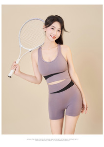 Ensembles de sport pour femmes, leggings côtelés sans couture taille haute, soutien-gorge de sport, ensembles de yoga pour femmes été - Product Image 6