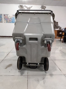 Carretilla <span class=keywords><strong>de</strong></span> Plástico <span class=keywords><strong>de</strong></span> Uso Pesado, Carro <span class=keywords><strong>de</strong></span> Transporte con Inclinación, Capacidad <span class=keywords><strong>de</strong></span> 850 lb, Diseño Gris <span class=keywords><strong>para</strong></span> Manejo <span class=keywords><strong>de</strong></span> Materiales Industriales - Product Image 6