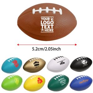 PU Rugby Stress Relief Toy <b>Ball</b> Custom Logo Promotional American Football Foam <b>Squeeze</b> Toy Relax Gift for Sport Event, Office - Product Image 2