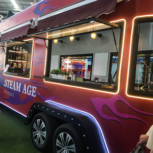 Chariot à glaces mobile, bar à café, thé et jus, foodtruck, four à pizza, barbecue, remorque foodtruck avec cuisine entièrement équipée - Product Image 6