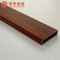 Profilé en aluminium à grain de bois haute performance, tube creux robuste pour la décoration des fenêtres et des portes résidentielles et commerciales