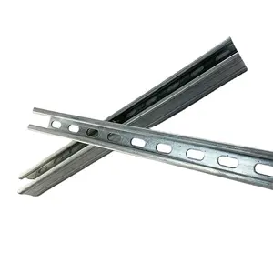 Customized Solid Bottom Metal Slotted Unistrut Rail Hot Dip Galvanized C Channel Strut C Purlins Steel