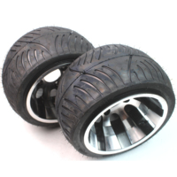 2 Buah Ban Kempes 205/30-10 Inci dengan Hub Roda Paduan Aluminium untuk Aksesori ATV Go Kart 4 Roda yang Diperbarui
