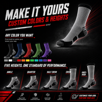 Chaussettes de sport montantes rayées avec logo personnalisé, absorbant les chocs, pour activités de plein air, chaussettes athlétiques unisexes personnalisées