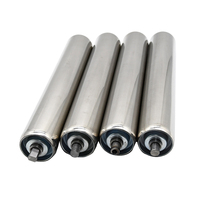 01WR25 Diamètre 25mm Poulie de renvoi en acier inoxydable Rouleau de convoyeur en acier sans puissance Ligne de production Bande transporteuse