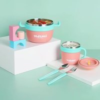 Boîte à lunch isotherme en acier inoxydable 500 ml pour enfants, mignonne, avec isolation sous vide, en matériau de qualité alimentaire écologique