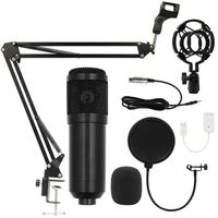 Microphone Stagiaire à Condensateur USB Bm800 Kit Carte Son Live V8S V8S-X pour Enregistrement Studio, Ordinateur Portable, Podcasting et TikTok